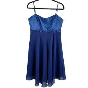 Coqueta International Royal Blue Formal Dress Sz XL, Made in USA